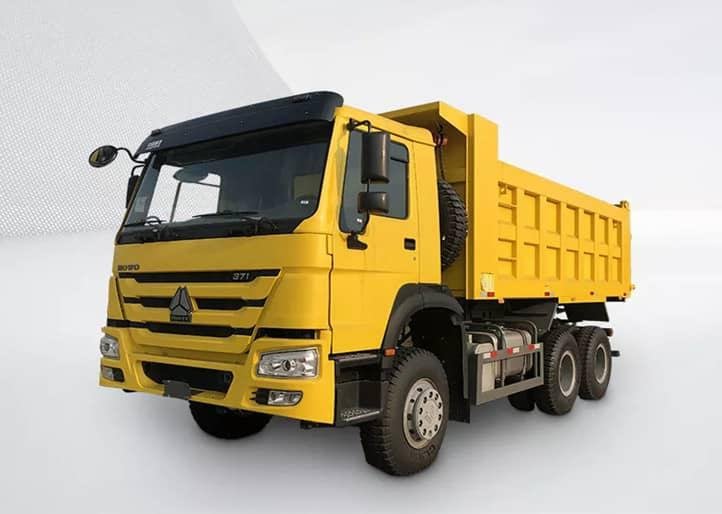 A Sinotruk HOWO tipper truck from the LAMM Investment haulage fleet.